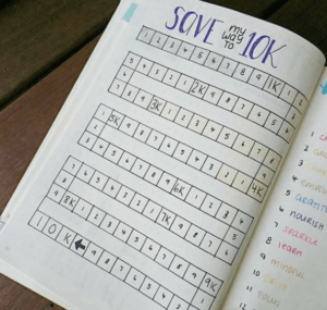 bullet journal save my way to 10k